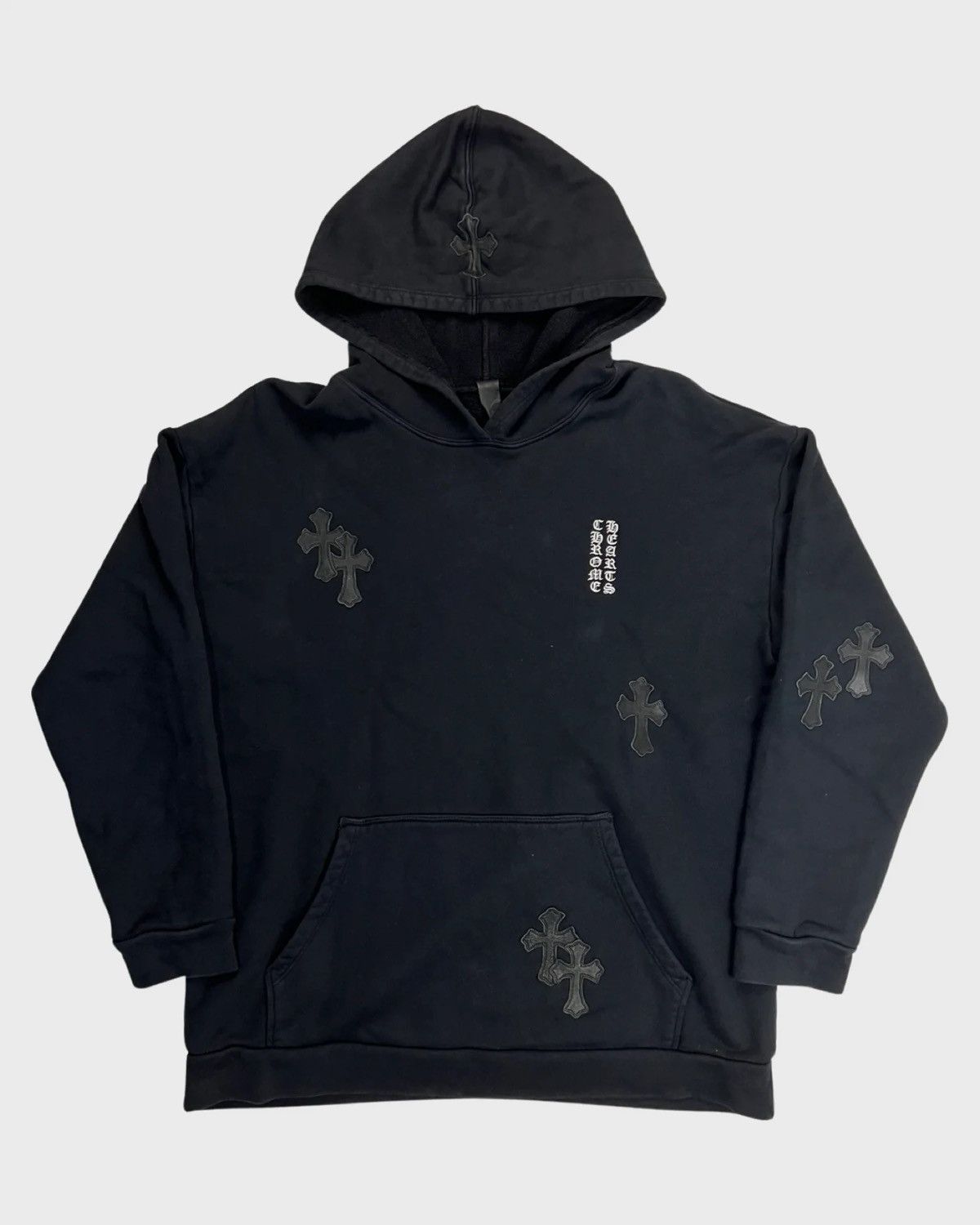 Chrome hearts leather cross hoodie sale