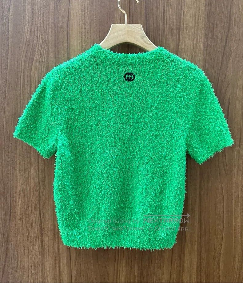 Gucci Gucci Green plush short sleeves Size S / US 4 / IT 40 - 2 Thumbnail
