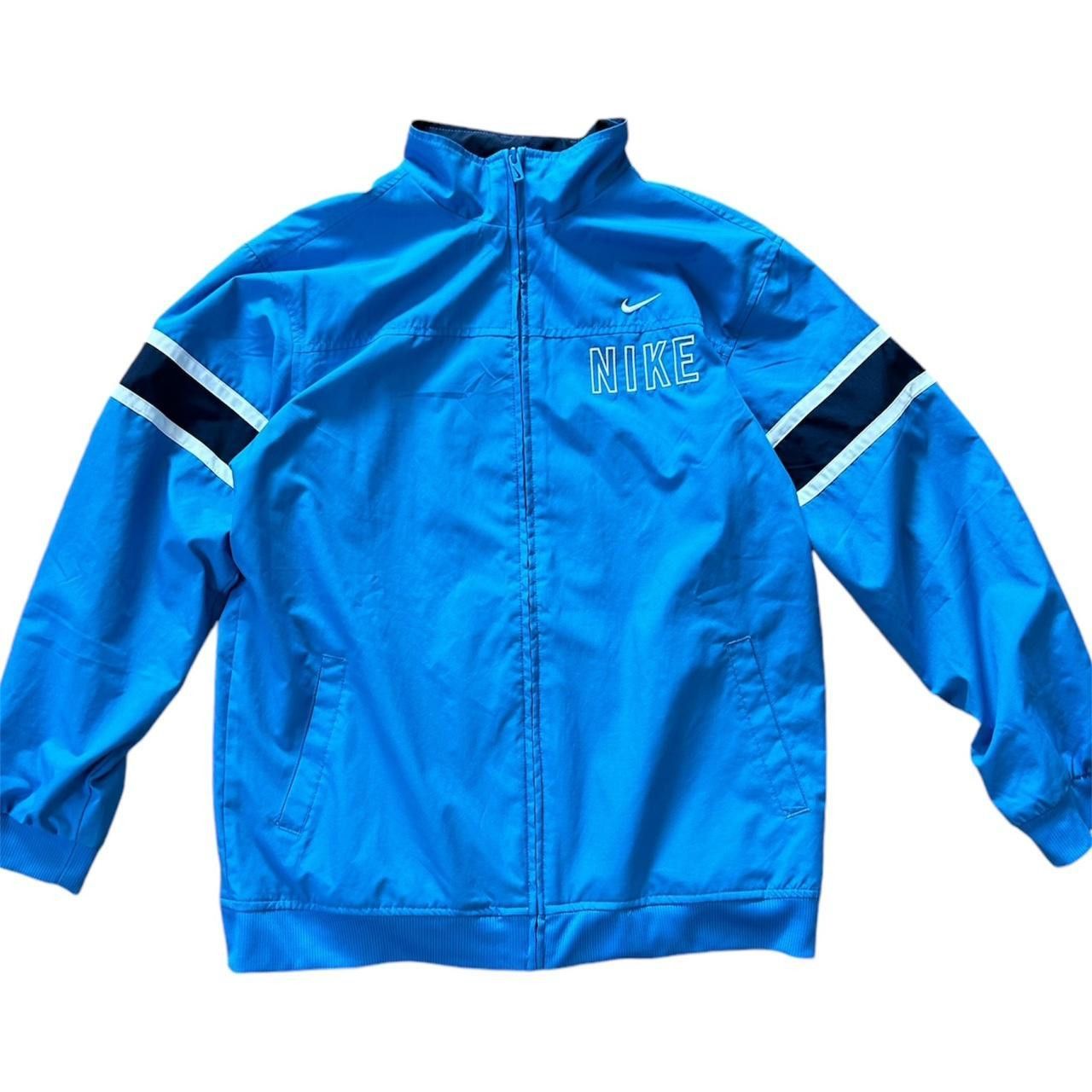 Nike Vintage Blue Nike windbreaker jacket Size US XL / EU 56 / 4 - 1 Thumbnail