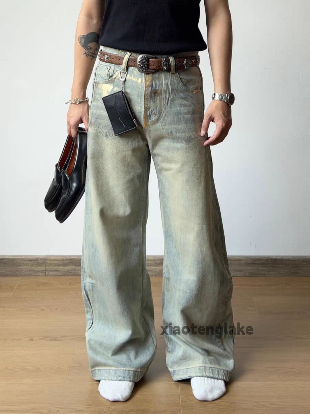 Jean xz utility vintage distressed faded punk yuppie grunge jeans Size US 32 / EU 48 - 2 Thumbnail