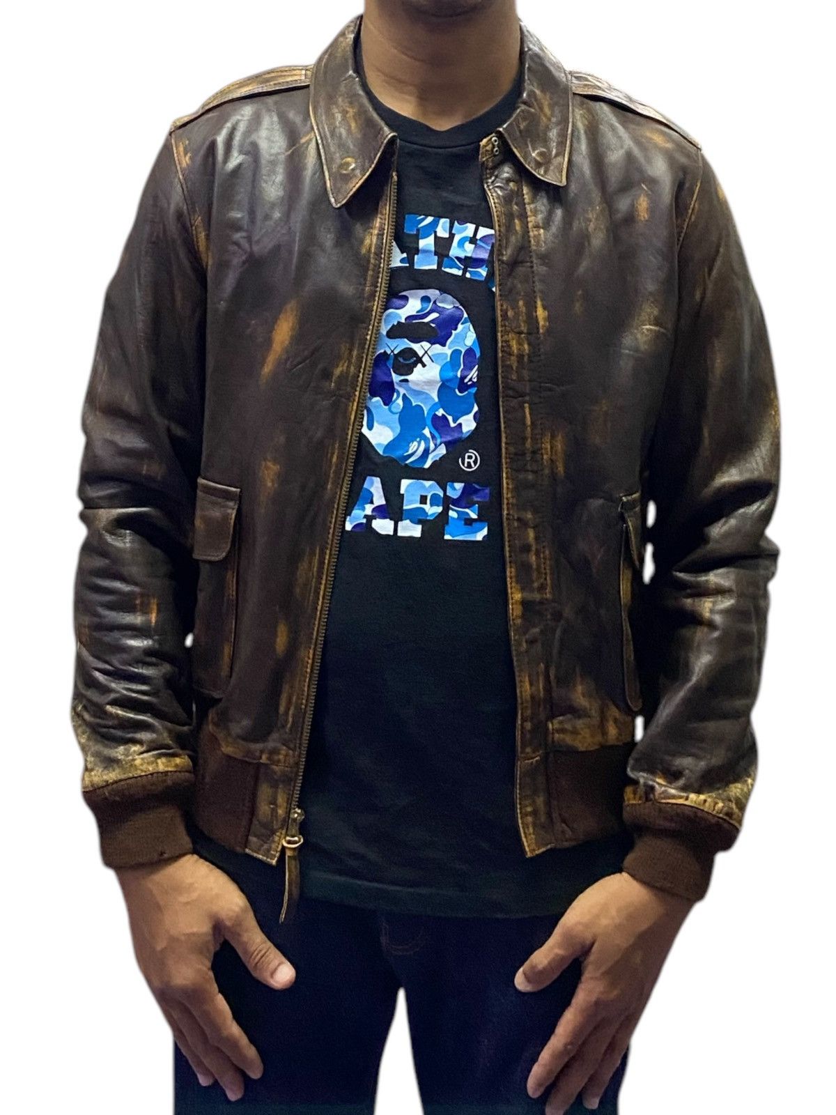 Avirex Avirex Type A-2 Leather Bomber Jacket Size US M / EU 48-50 / 2 - 3 Thumbnail