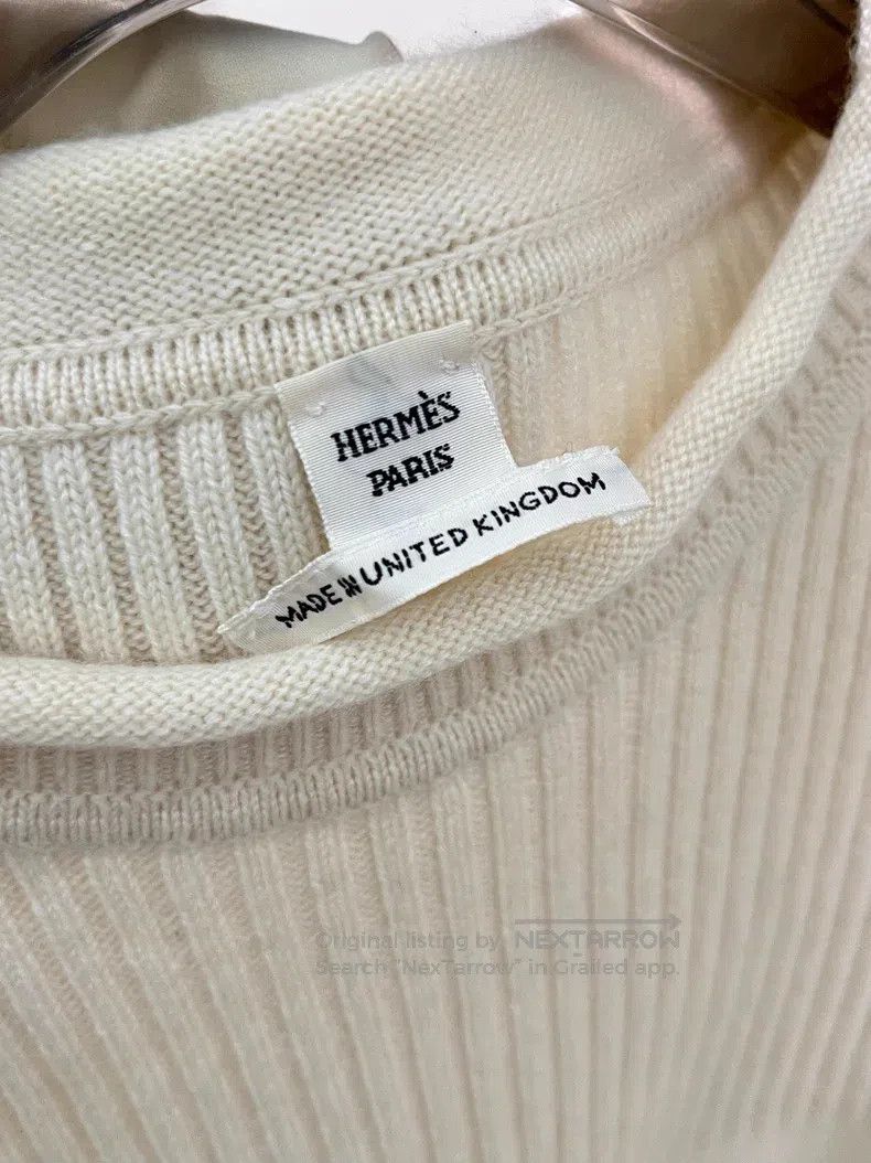 Hermes Hermes Beige Knitted Short-Sleeve Top Size XXS / US 00 / IT 34 - 3 Thumbnail