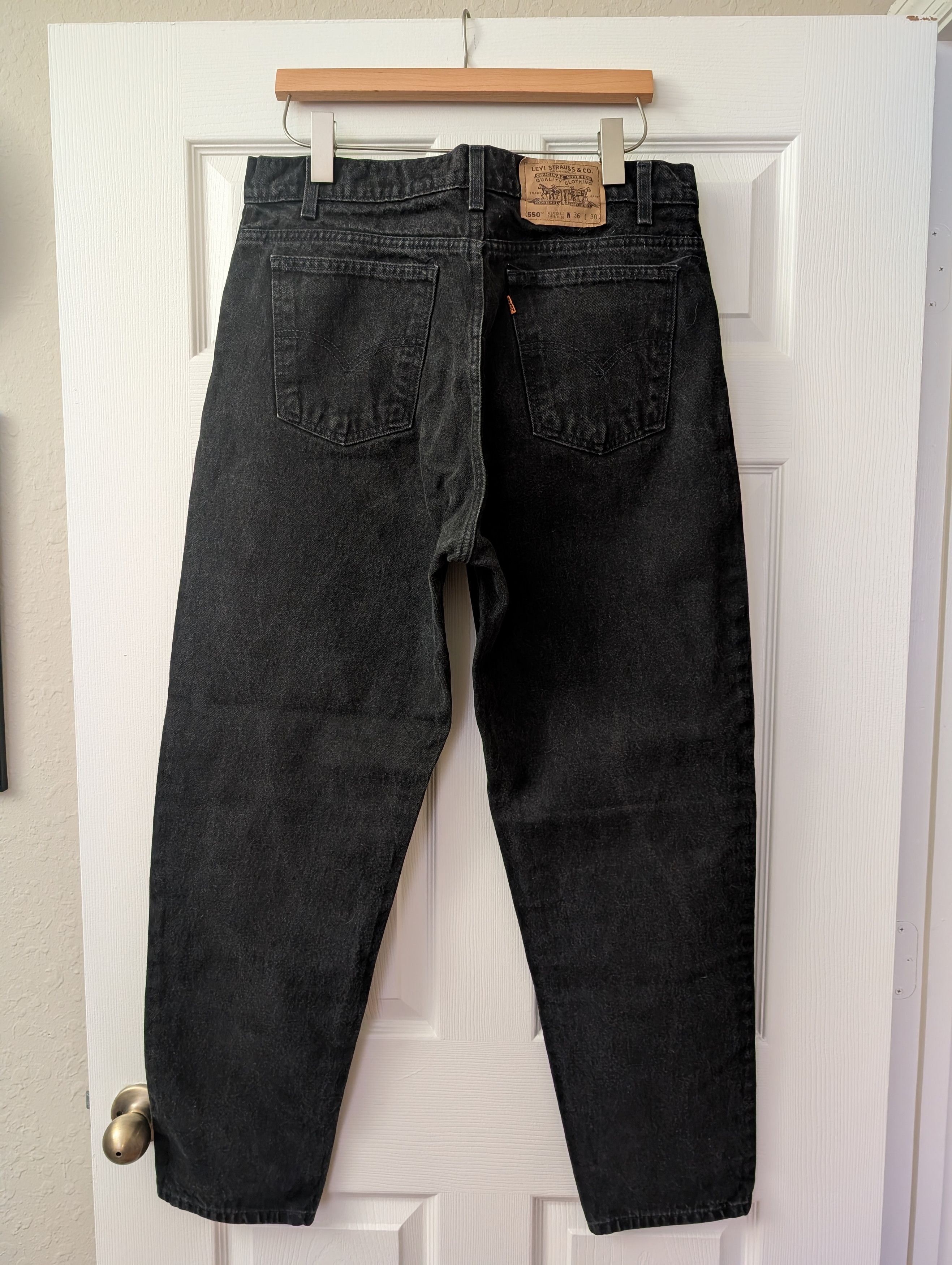 Levi's Vintage Clothing VINTAGE '95 Orange Tab Levi's 550 - Black (34W 30L) Size US 34 / EU 50 - 3 Thumbnail