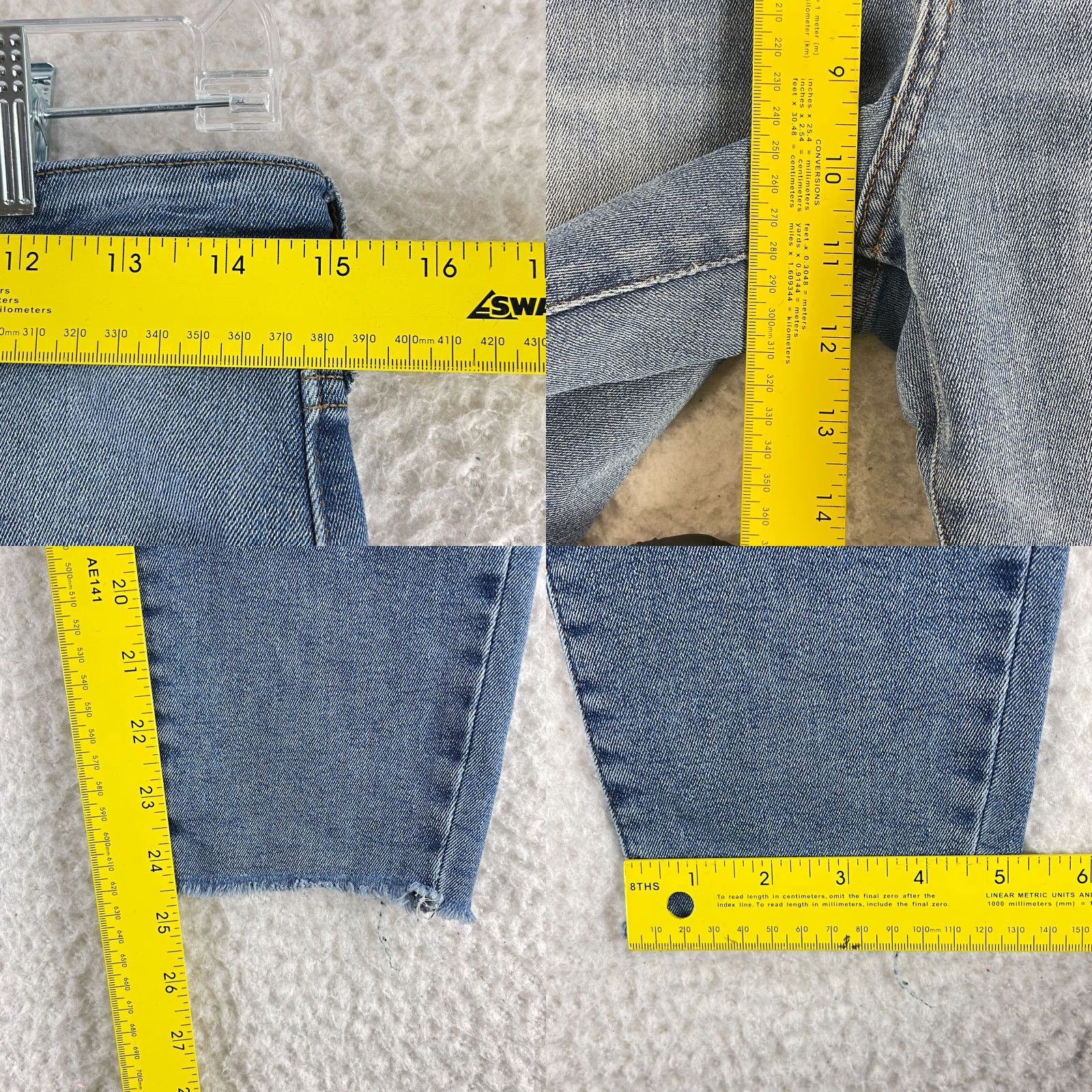 Everlane Everlane Jeans Womens Size 30 Blue denim High Rise Skinny Ankle Raw Hem Casual Size 30" / US 8 / IT 44 - 9 Thumbnail