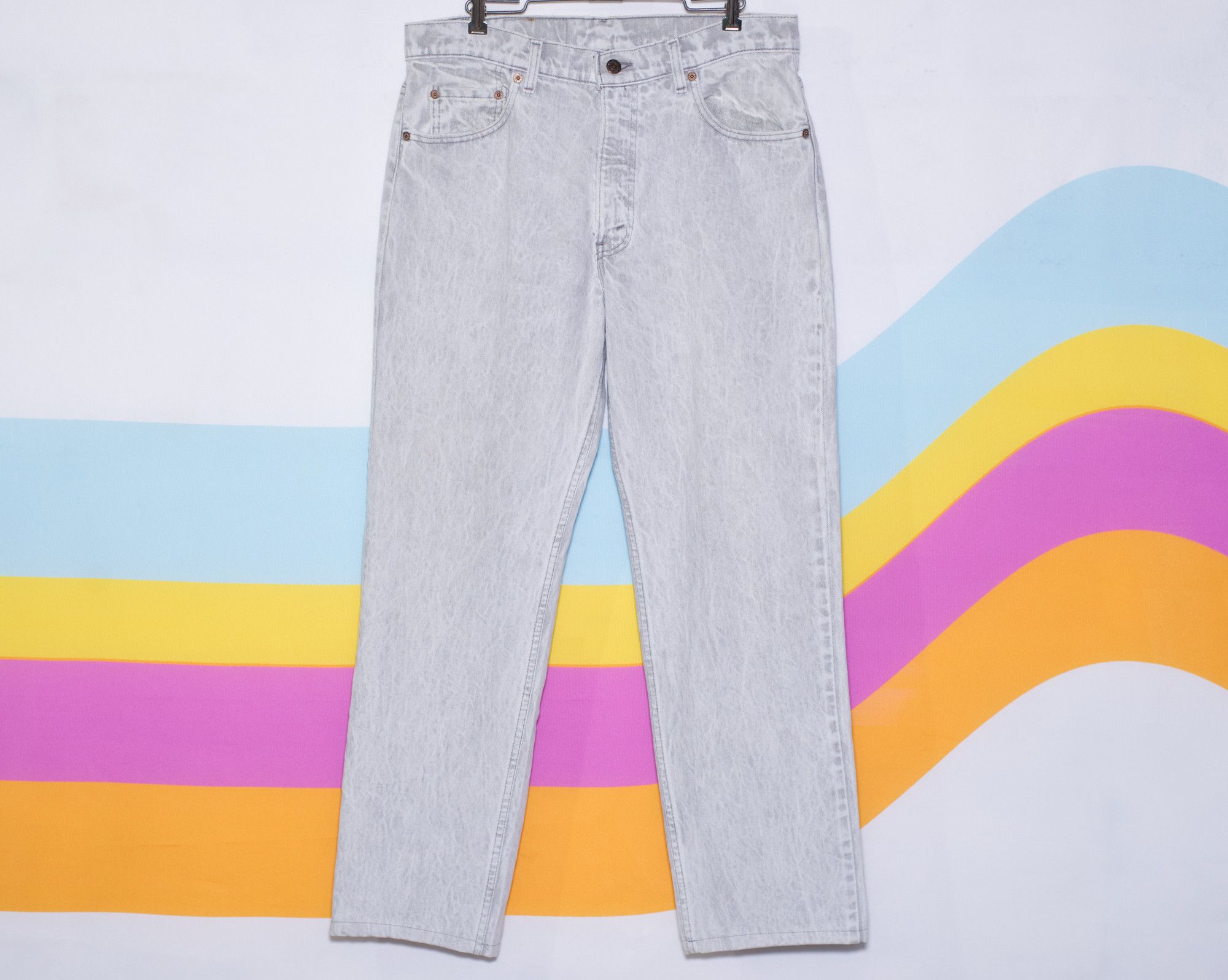 Levi's Vintage 1980s Levi's 506 Gray Jeans | Medium / Large Size US 35 - 3 Thumbnail