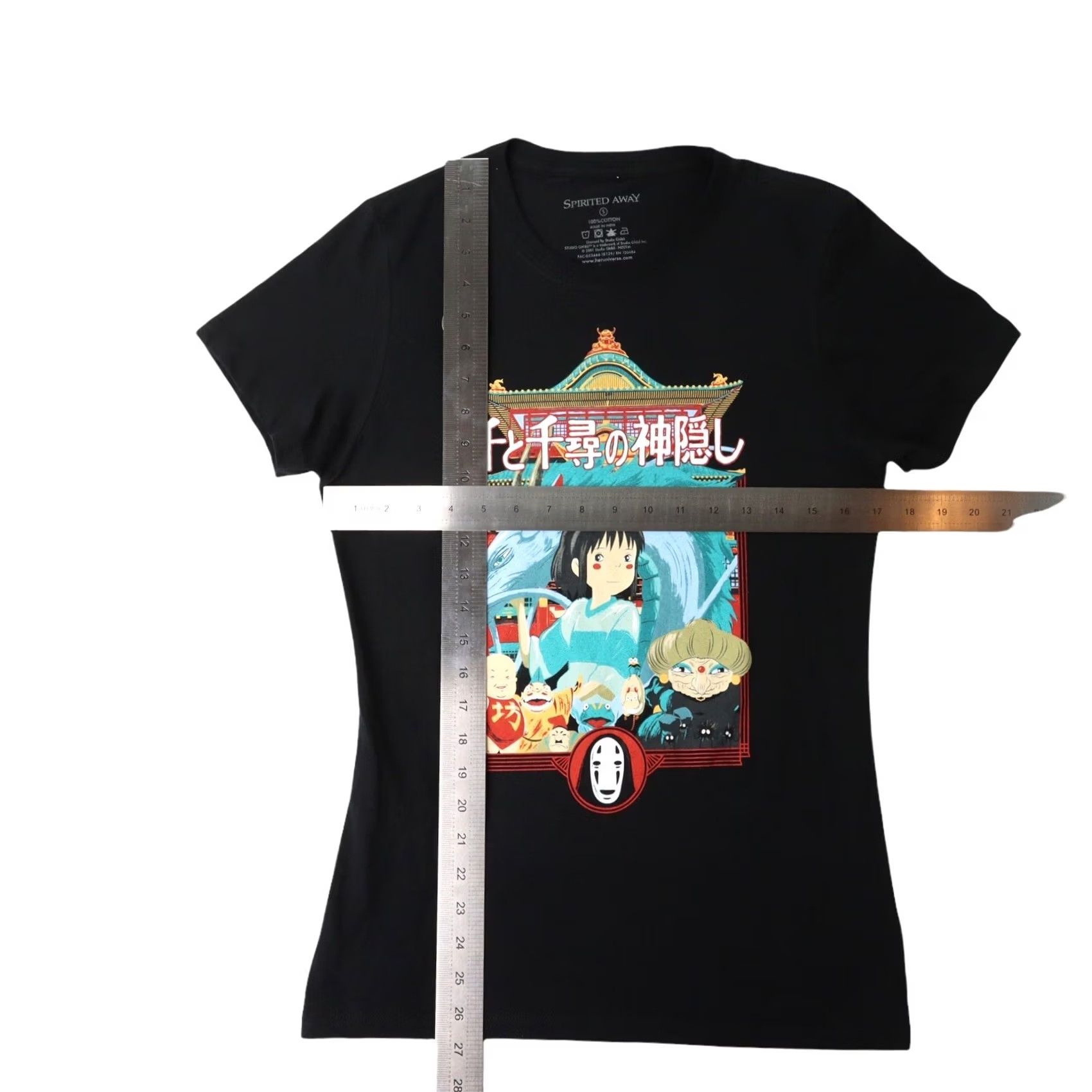 Vintage VINTAGE Studio Ghibli Spirited Away T-Shirt Women Small Black 100% Cotton Crew Neck Logo Movie 2001 Shirt B/G Womens Small Size S / US 4 / IT 40 - 3 Thumbnail