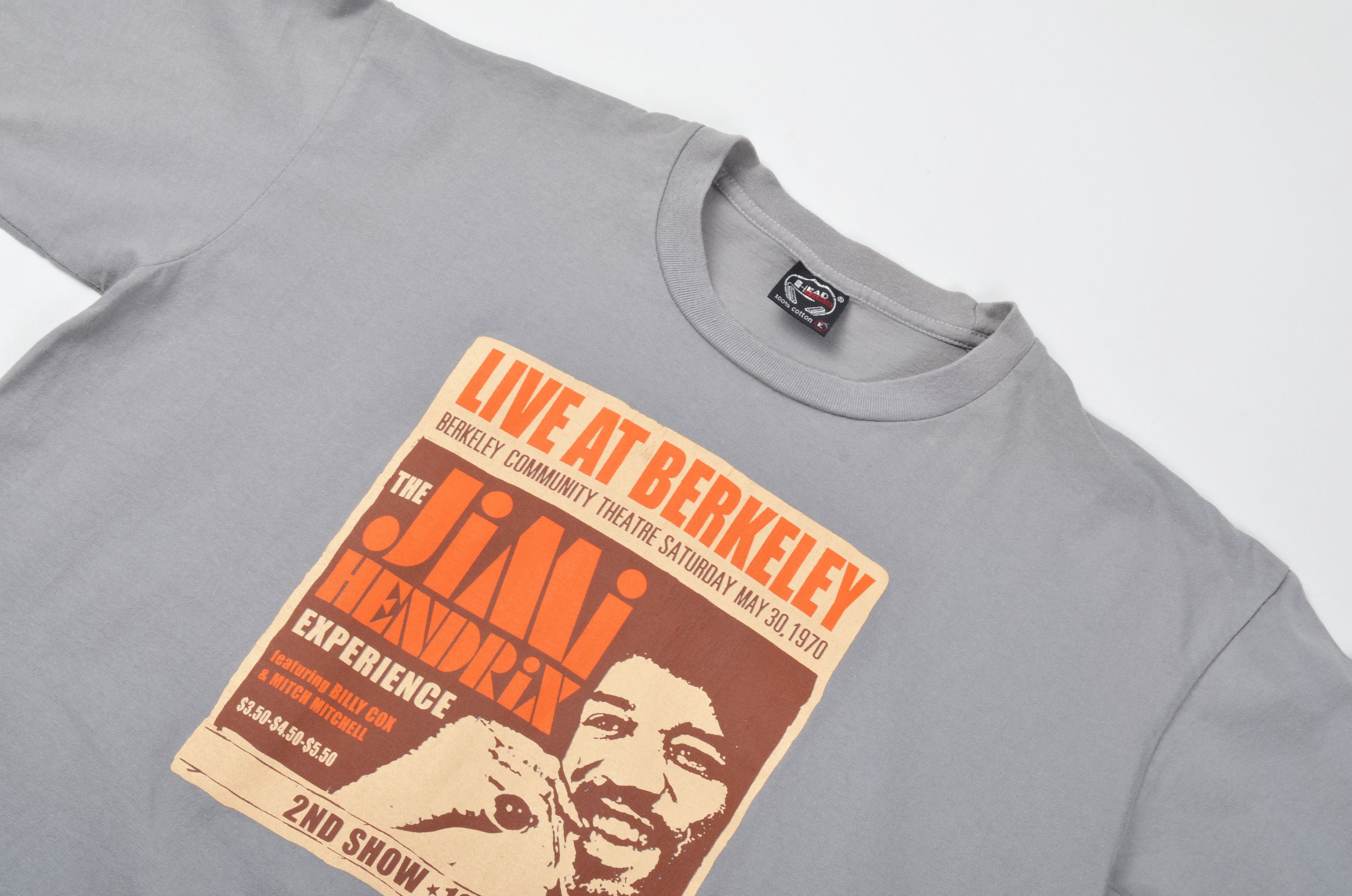 Band Tees Vintage Jimi Hendrix Short Sleeve Gray Printed T-shirt Size US L / EU 52-54 / 3 - 2 Thumbnail