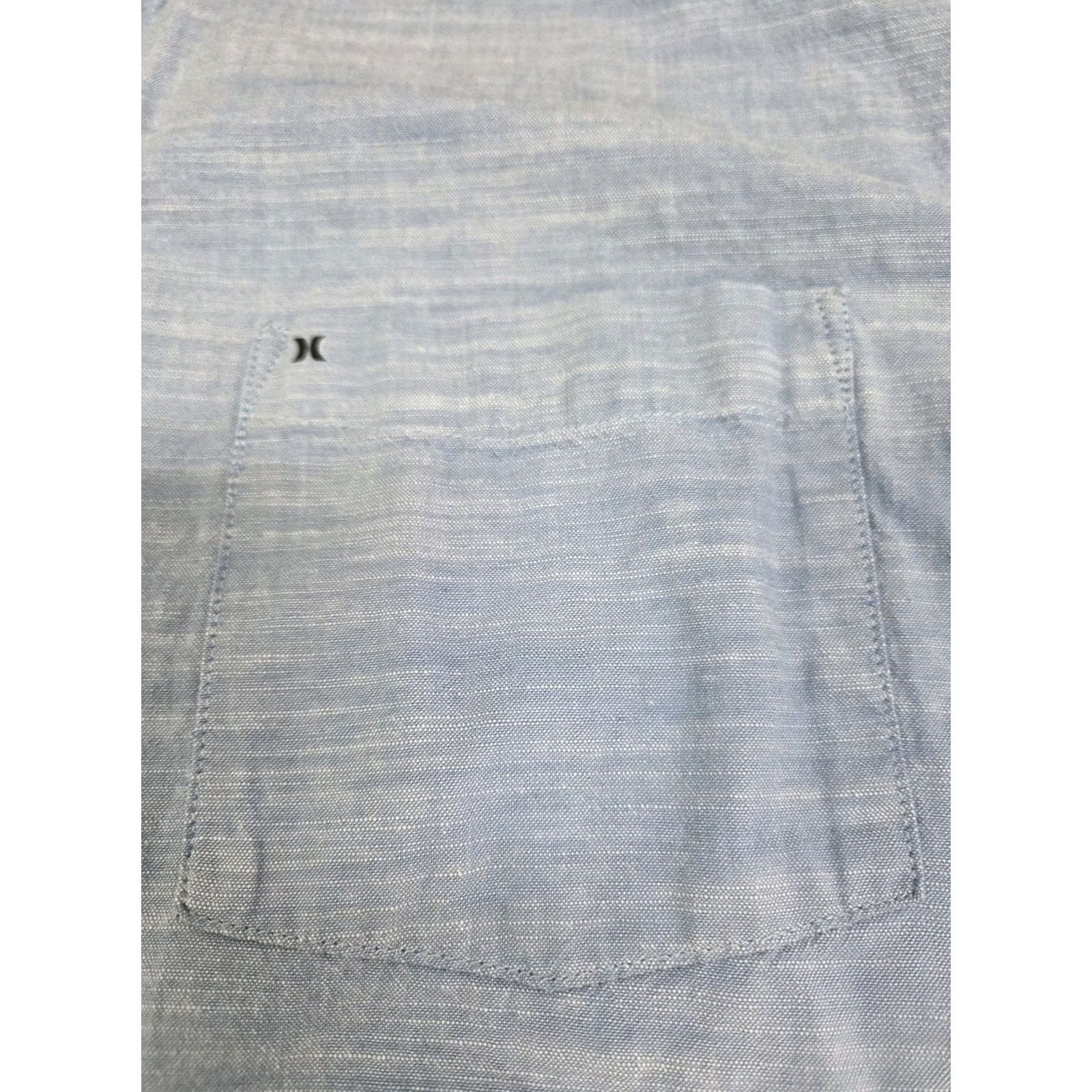 Hurley Hurley Mens Short Sleeve Button-Up Shirt Blue Classic Fit 2XL Regular Cotton Button-Down Size US XXL / EU 58 / 5 - 5 Thumbnail
