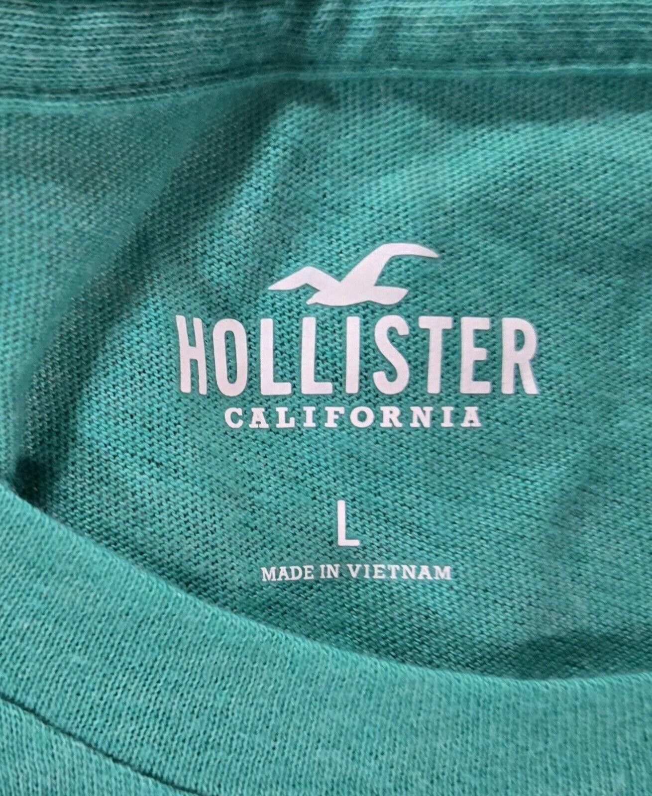 Designer Teal Crew Neck Holister Pocket T-Shirt Size Large Size US L / EU 52-54 / 3 - 8 Thumbnail