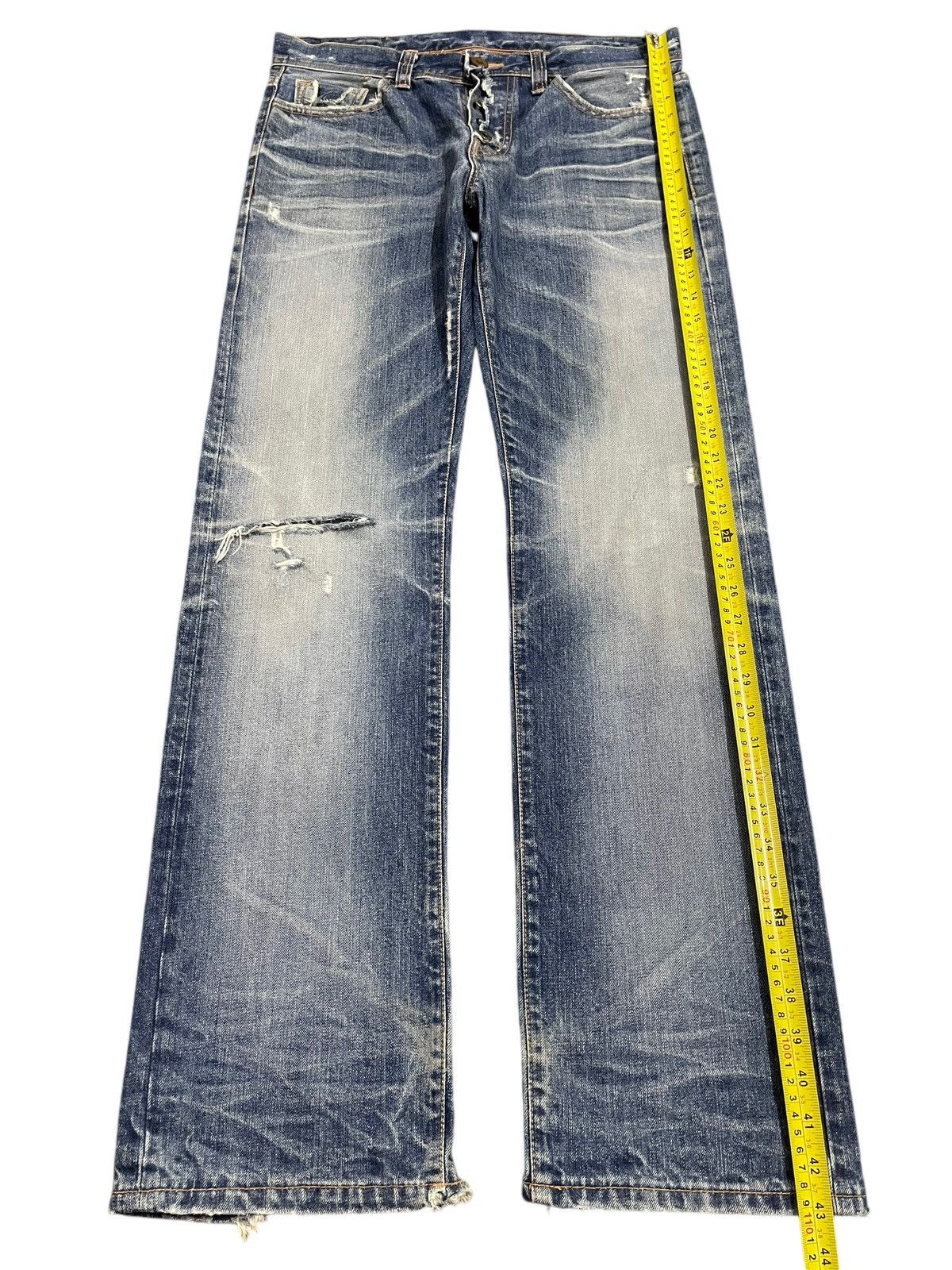 Denime Vintage Japanese A.V.H Bleached Style Distress Loose Jeans Size US 34 / EU 50 - 13 Thumbnail