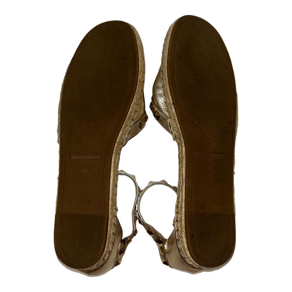 Designer Marc Fisher l Graze Gold Studded Espadrilles Size 8.5 Size US 8.5 / IT 38.5 - 7 Thumbnail