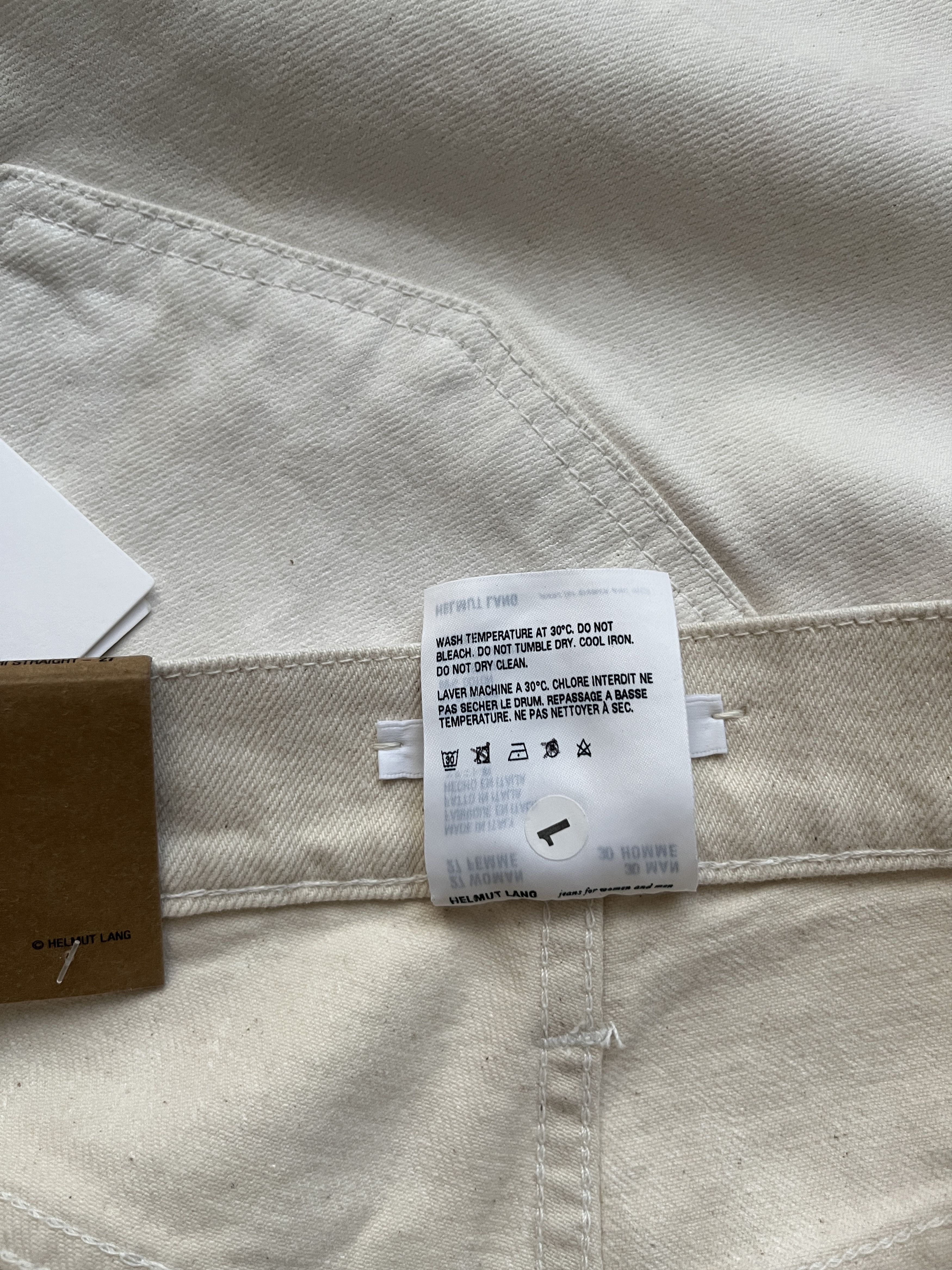 Helmut Lang ⚡️QUICK SALE⚡️Helmut Lang White Hi Straight Denim Jeans Size US 30 / EU 46 - 5 Thumbnail