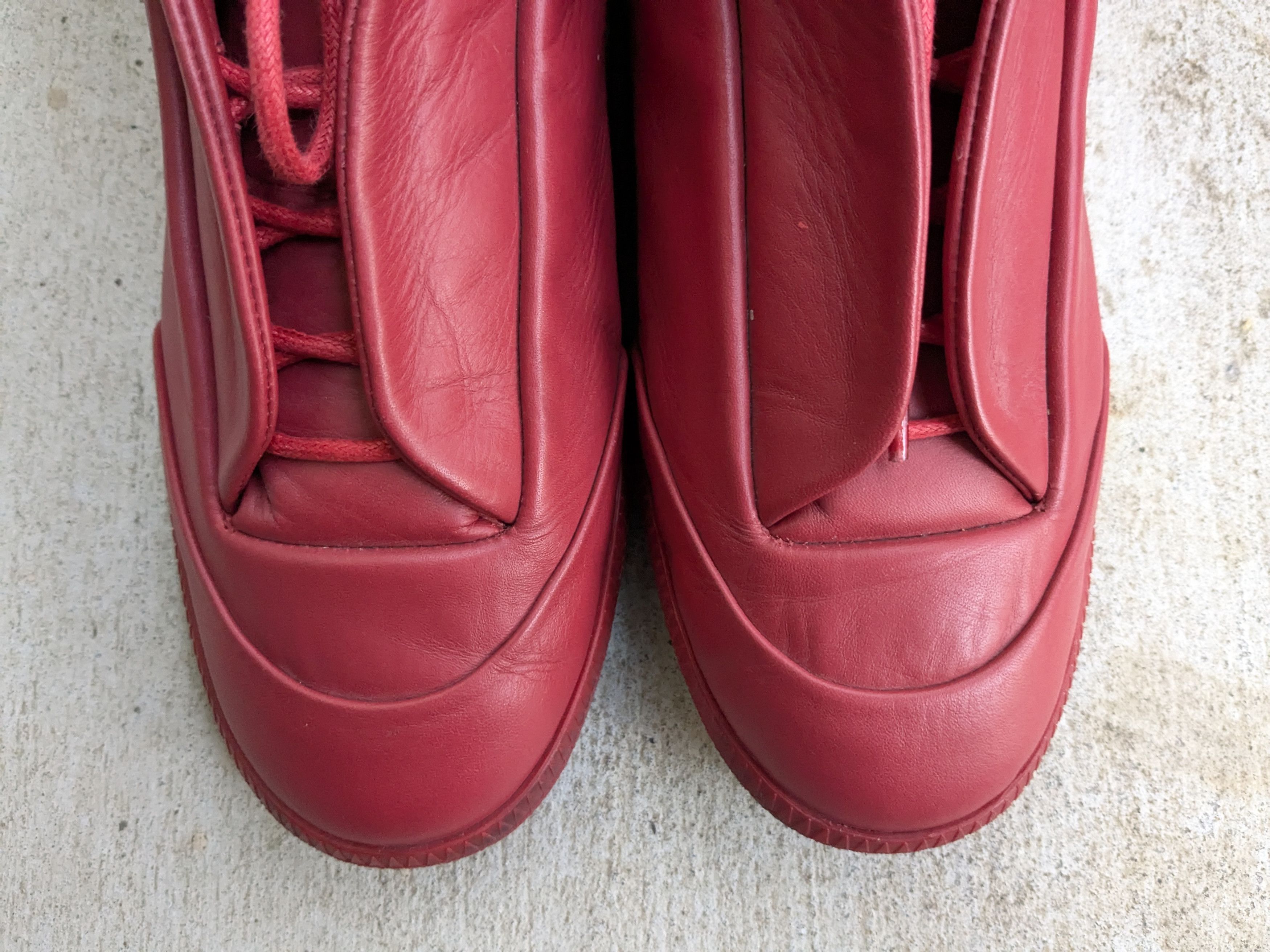 Maison Margiela Maison Margiela Future Red 9 42 Leather High Tops Size US 9 / EU 42 - 3 Thumbnail