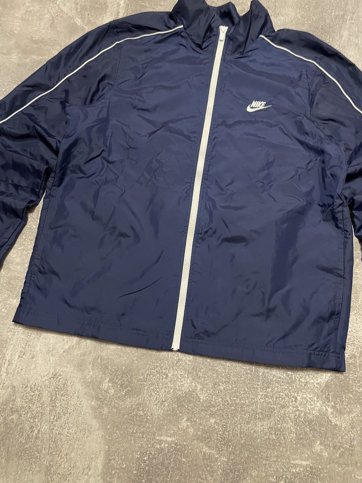 Vintage Nike Nylon Track Jacket Drill