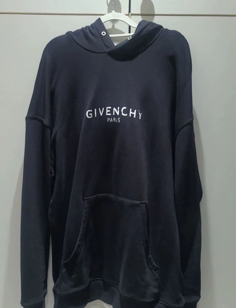 Givenchy Givenchy Destroyed Letters Hooded Sweatshirt, S Size, OS F Size US S / EU 44-46 / 1 - 1 Thumbnail