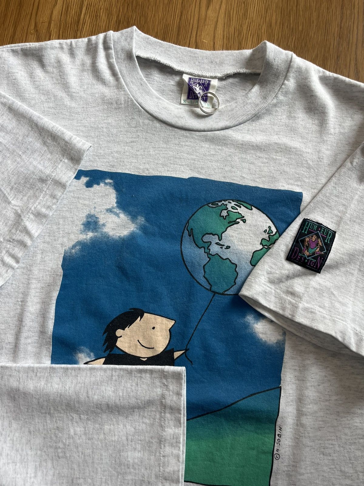 Arts & Science Vintage PAIX-ENVIRONNEMENT Peace 90’s N.JOBIN Tshirt Size US XL / EU 56 / 4 - 8 Thumbnail