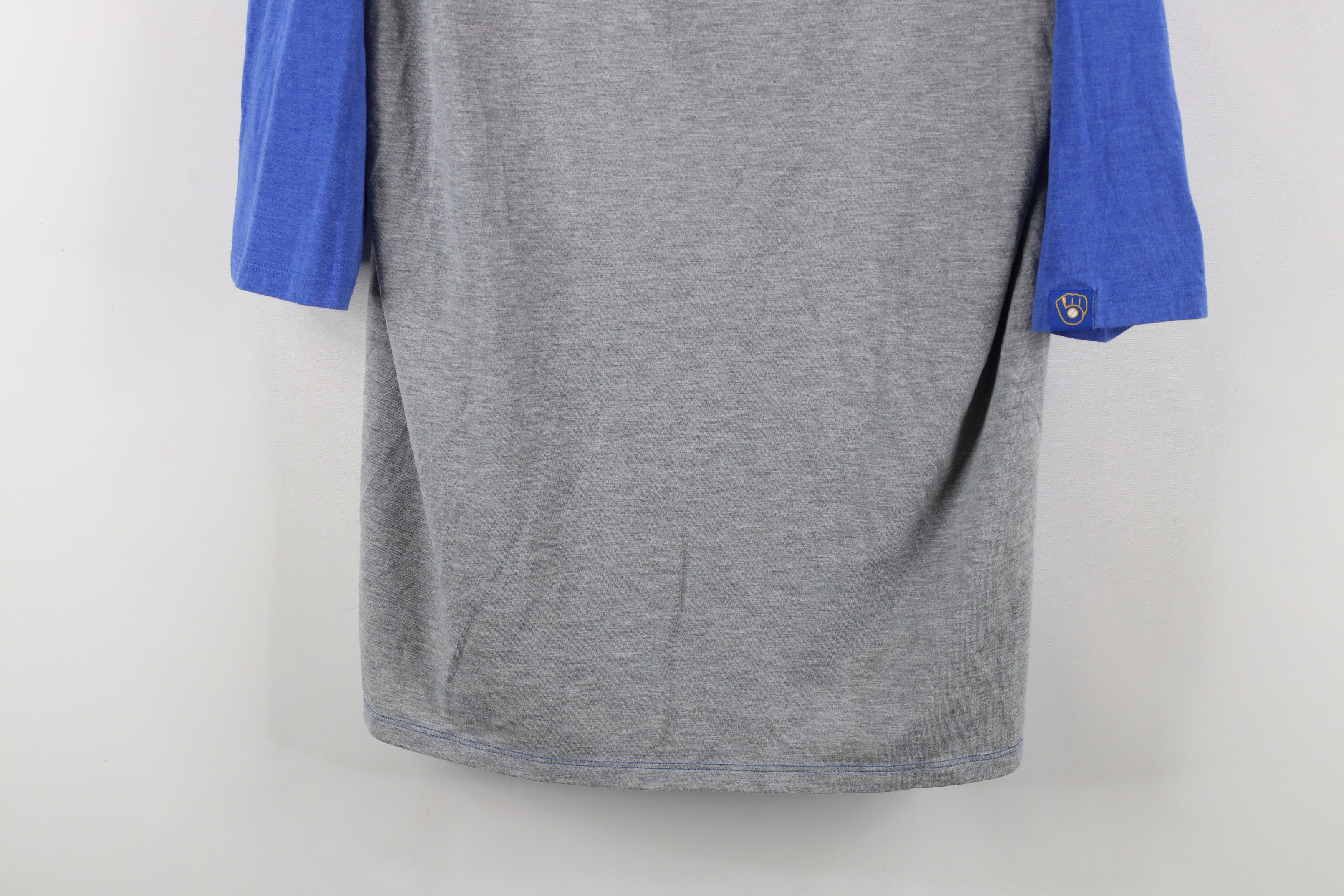 Nike × Vintage Vintage Y2K Nike Swoosh Milwaukee Brewers Raglan T-Shirt Size US L / EU 52-54 / 3 - 3 Thumbnail