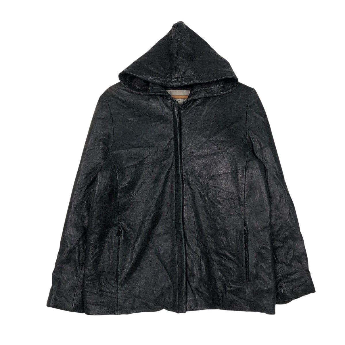 Japanese Brand 📌Rich Black Vintage Leather Jacket Nine West Issey Miyake Size US M / EU 48-50 / 2 - 3 Thumbnail