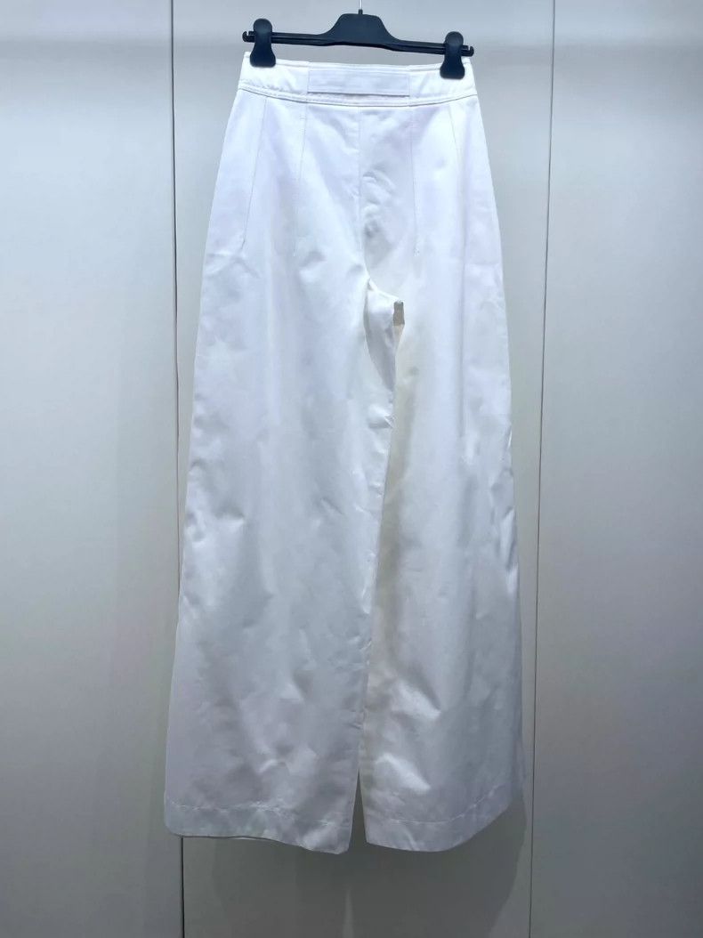 Dior Dior White denim belt wide-leg trousers 2504-Nextarrow Size 25" / US 0 / IT 36 - 2 Thumbnail