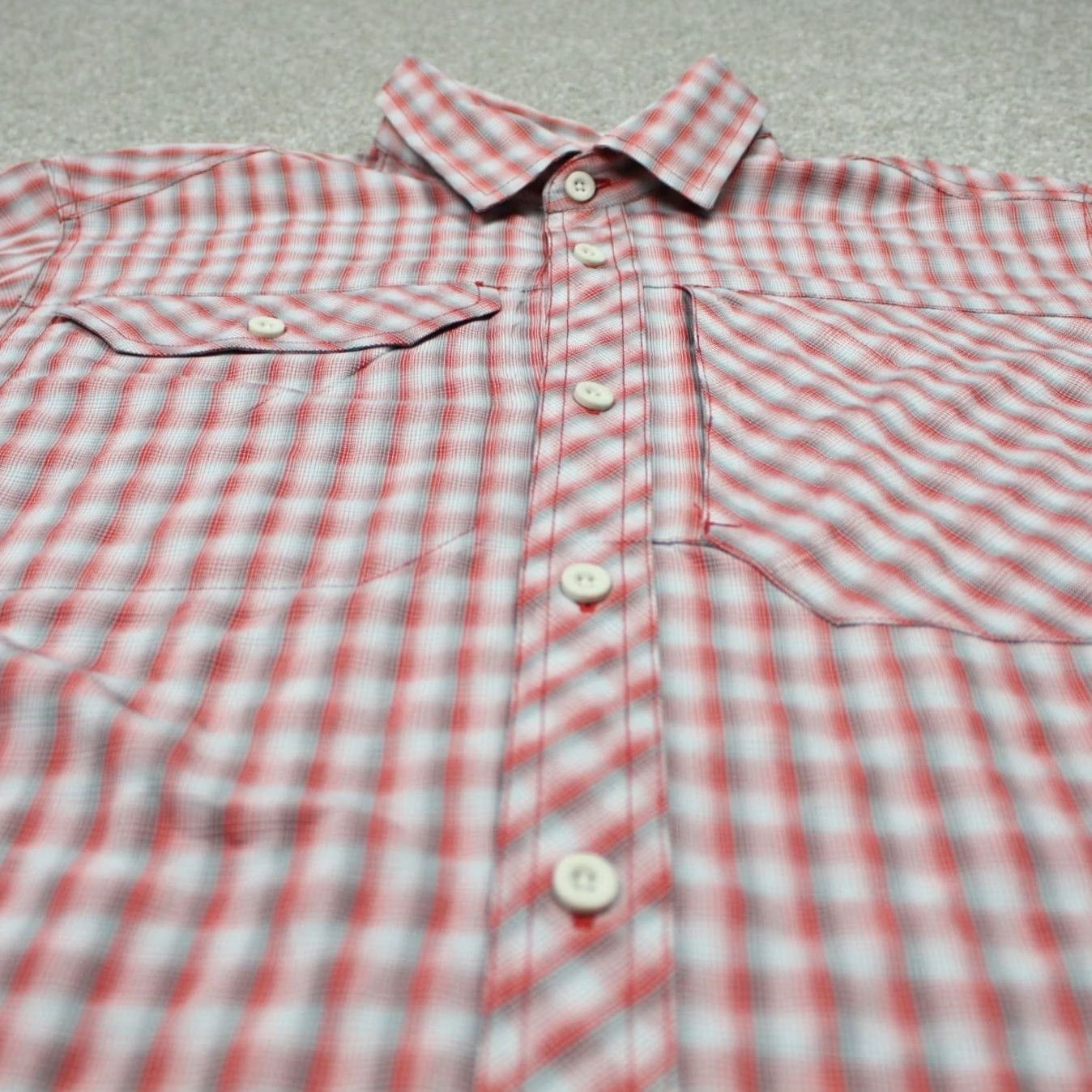 Eddie Bauer Eddie Bauer Shirt Mens Medium Red Plaid Button-Up Long Sleeve Wool? Polyester/Nylon Lined Size US M / EU 48-50 / 2 - 6 Thumbnail