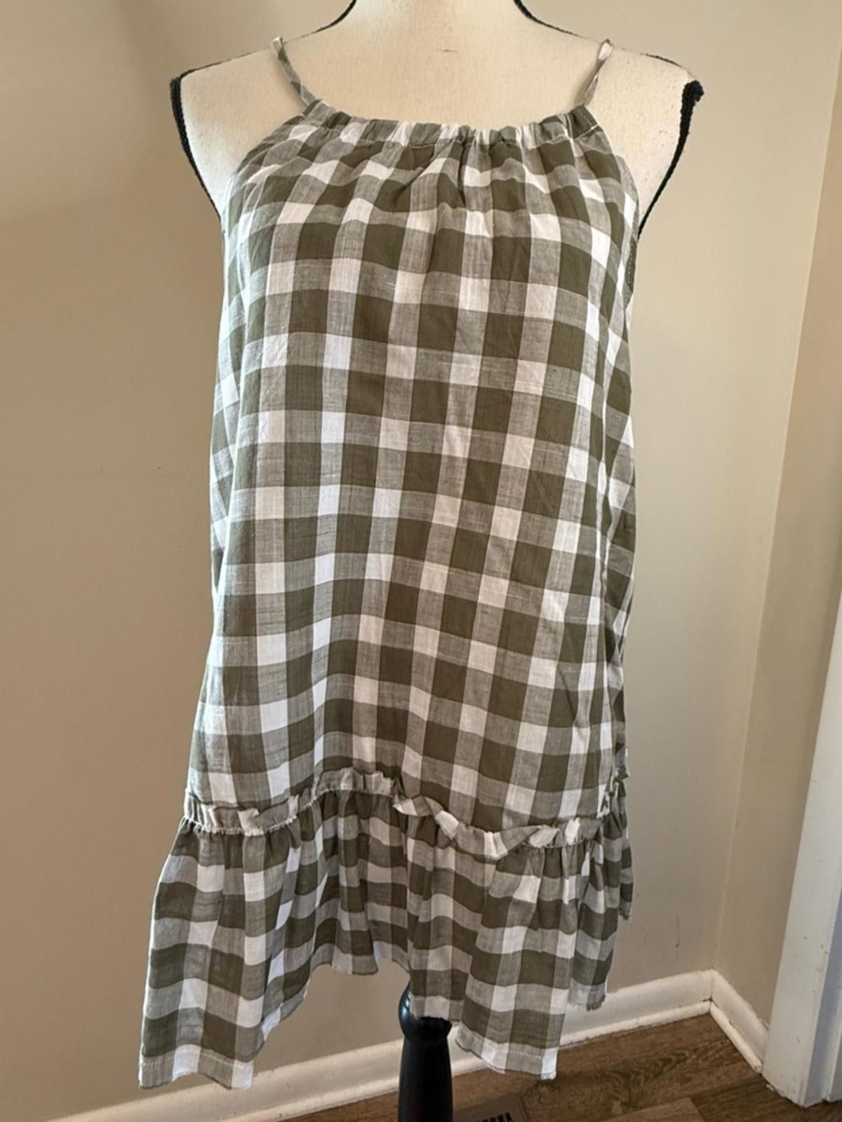 Other For the Republic brown white checkered ruffled tank top SZ M Size M / US 6-8 / IT 42-44 - 1 Thumbnail