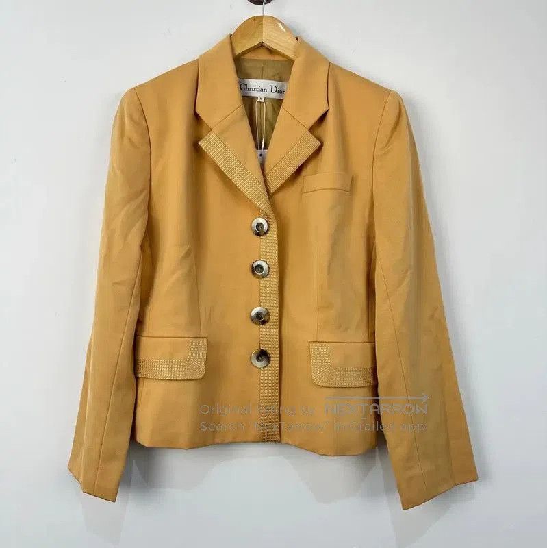 Dior Dior Yellow Wool Women's Jacket . Size M / US 6-8 / IT 42-44 - 1 Thumbnail