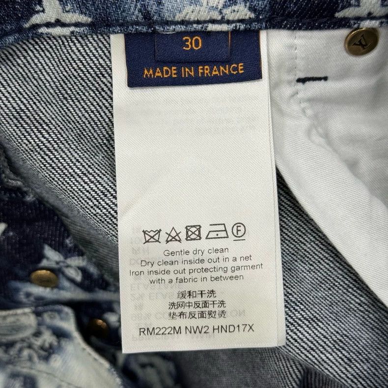 Louis Vuitton Louis Vuitton Tie-dyed cashew flower denim shorts Size US 30 / EU 46 - 6 Thumbnail