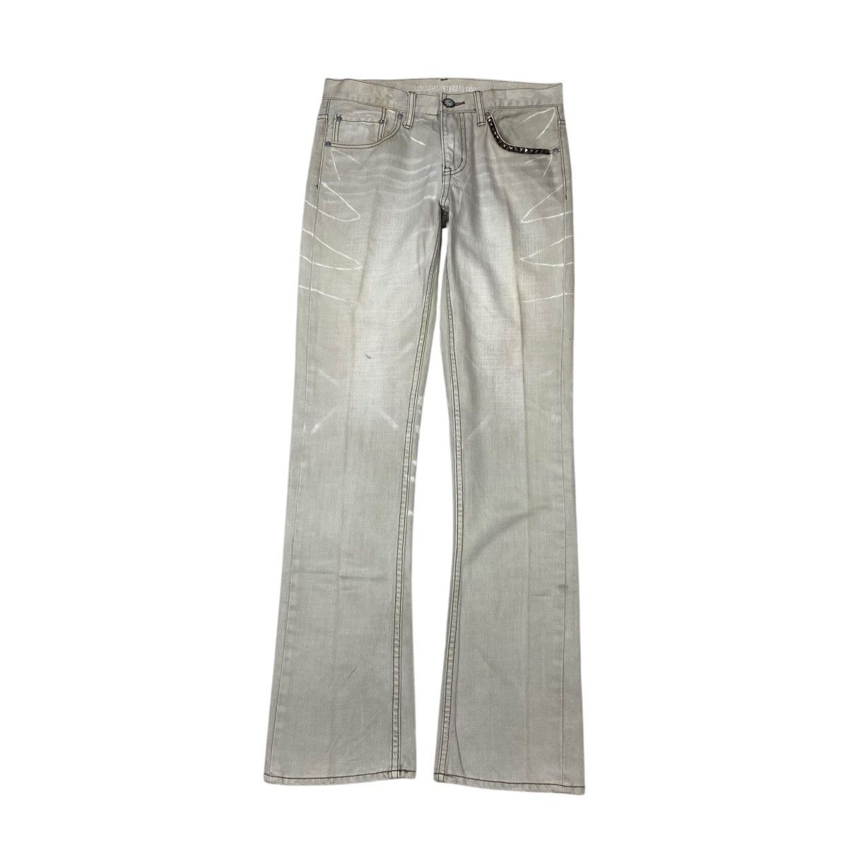 If Six Was Nine × Japanese Brand × Le Grande Bleu (L.G.B.) Standards Of Urban Craft Studded Flared Denim Pants Size US 32 / EU 48 - 1 Thumbnail