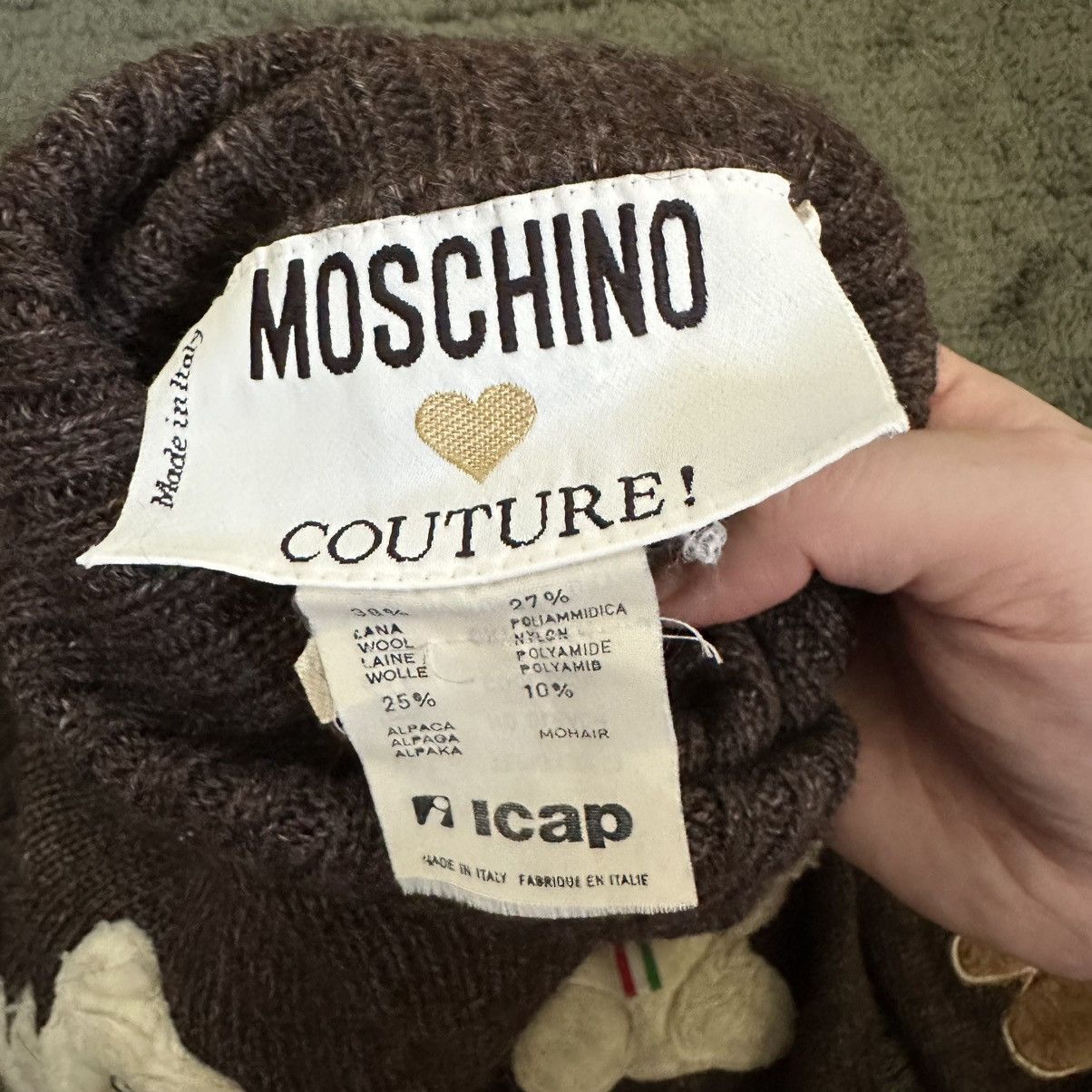 Moschino Archive Moschino Couture Bear Knit Sweater Vintage Size S / US 4 / IT 40 - 5 Thumbnail