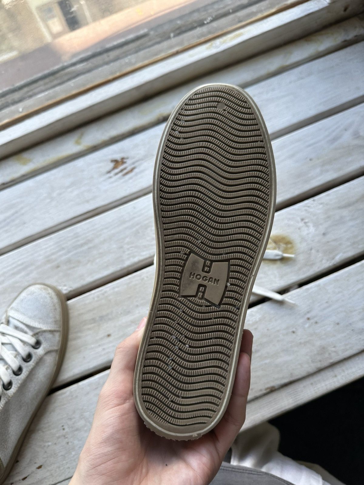 Hogan 🚨HOGAN REBEL HIGH SNEAKERS BIG LOGO Y2K WHITE RARE LUXURY Size US 6 / IT 36 - 12 Thumbnail