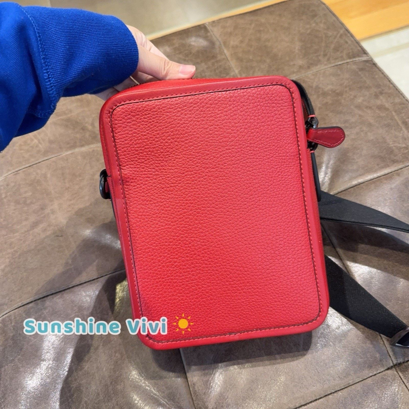 Coach NWT Coach Men Sullivan Crossbody Bag Leather CAT81 Bold Red Size ONE SIZE - 4 Thumbnail