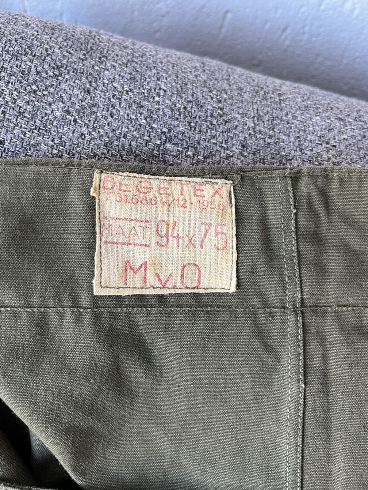 Japanese Brand × Vintage Vintage 1960s Dutch Military Fatigue Heavyweight Cargo Pant Size US 30 / EU 46 - 4 Thumbnail