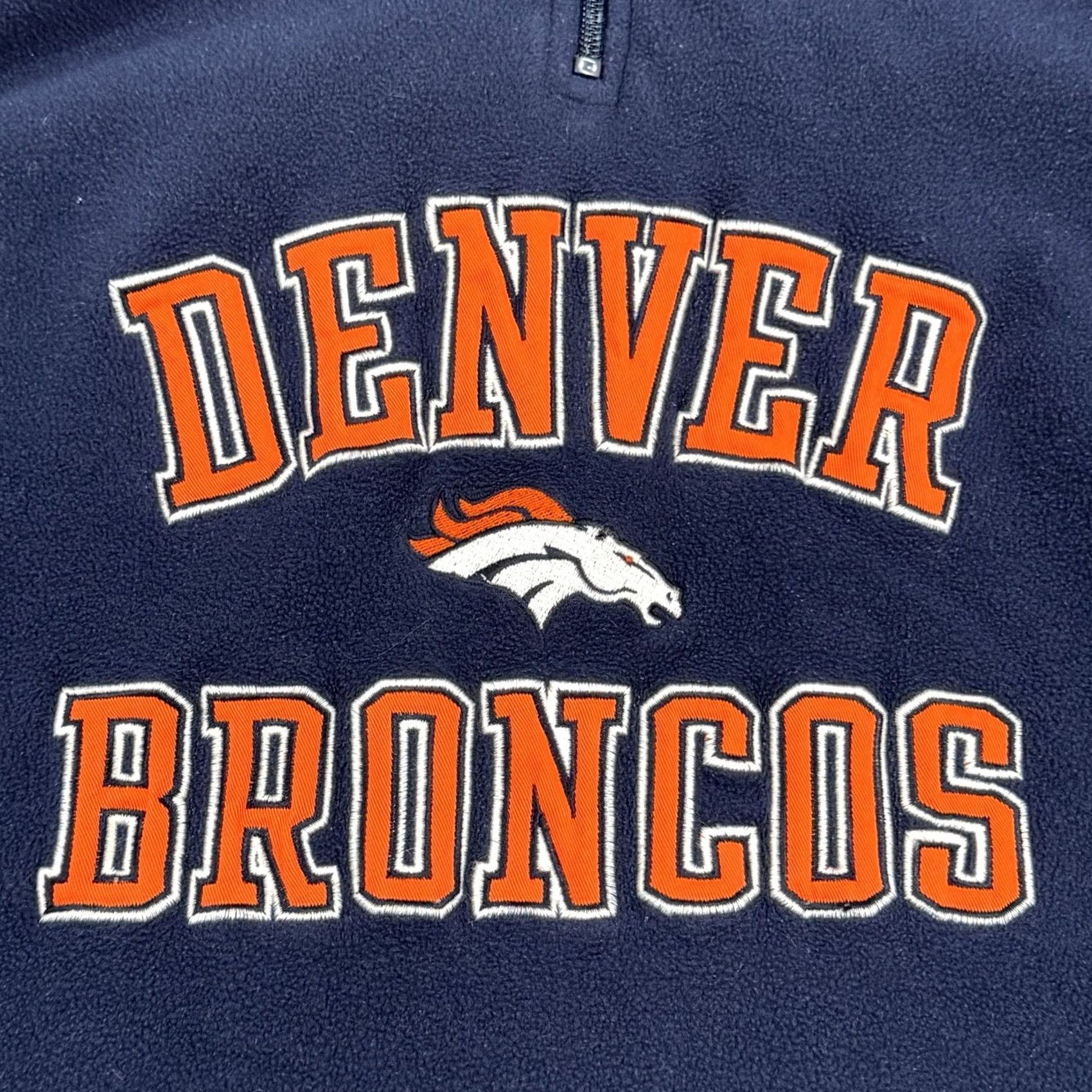 Reebok VINTAGE Reebok Denver Broncos Sweatshirt Pullover 1/4 Zip Fleece Men’s XL Blue Size US XL / EU 56 / 4 - 5 Thumbnail
