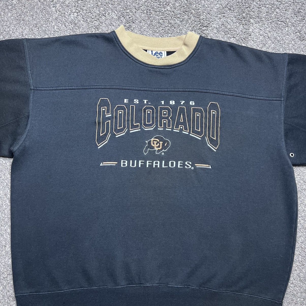 NCAA 90s NCAA Colorado Buffaloes Lee Sport Embroidered Sweatshirt Size US XL / EU 56 / 4 - 4 Thumbnail