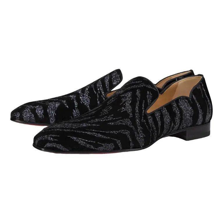 Christian Louboutin o1s1wg110226 Slip ons in Black Size US 8 / IT 38 - 1 Thumbnail