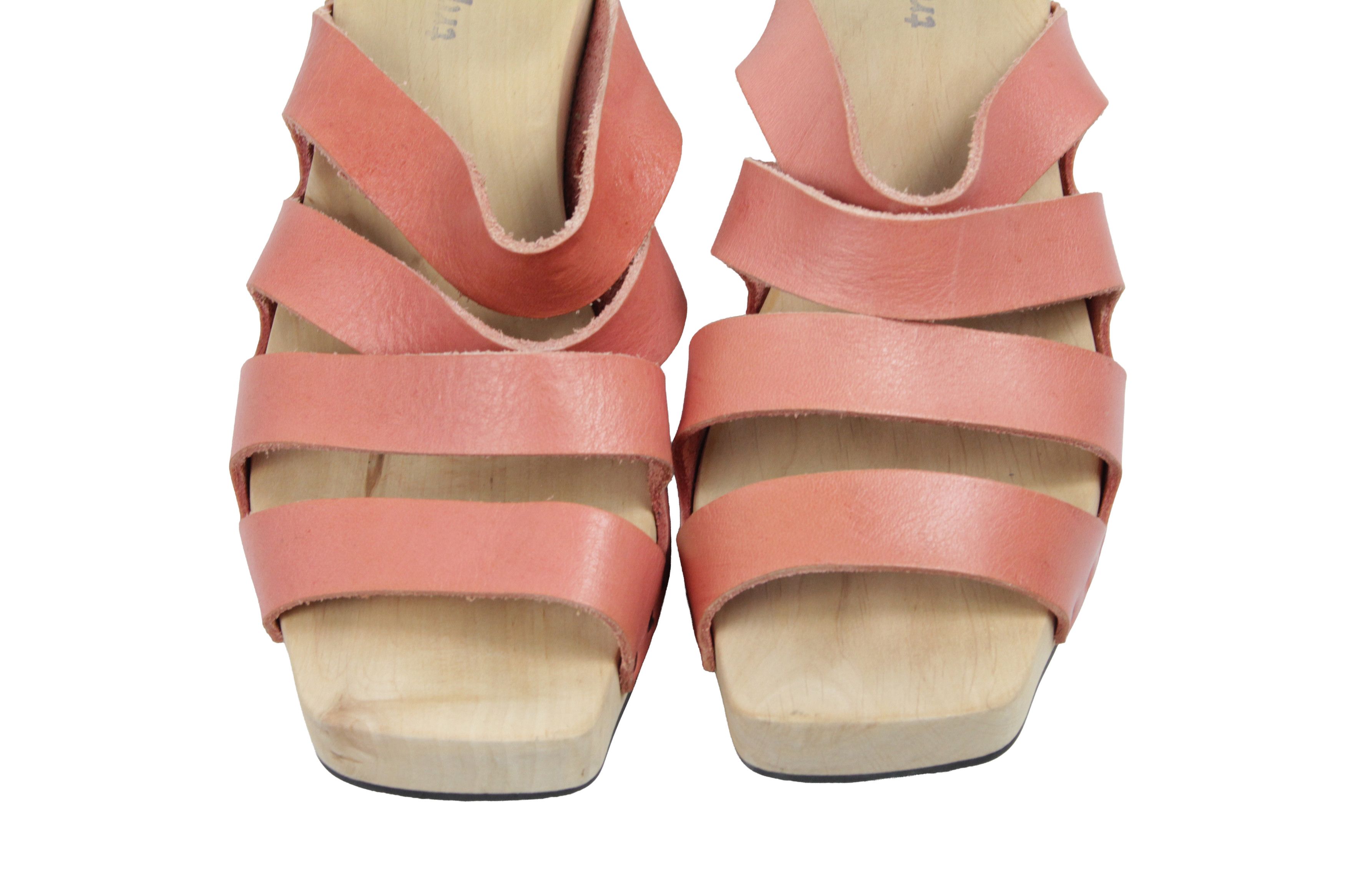 Trippen Leather Wood Sabo Avant Garde Sandals Size US 10 / IT 40 - 5 Thumbnail