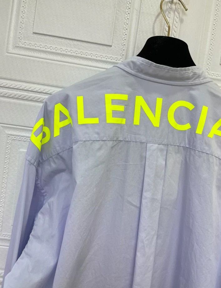 Balenciaga BALENCIAGA Blue Letter Lace up Shirt2412-Nextarrow Size US M / EU 48-50 / 2 - 3 Thumbnail