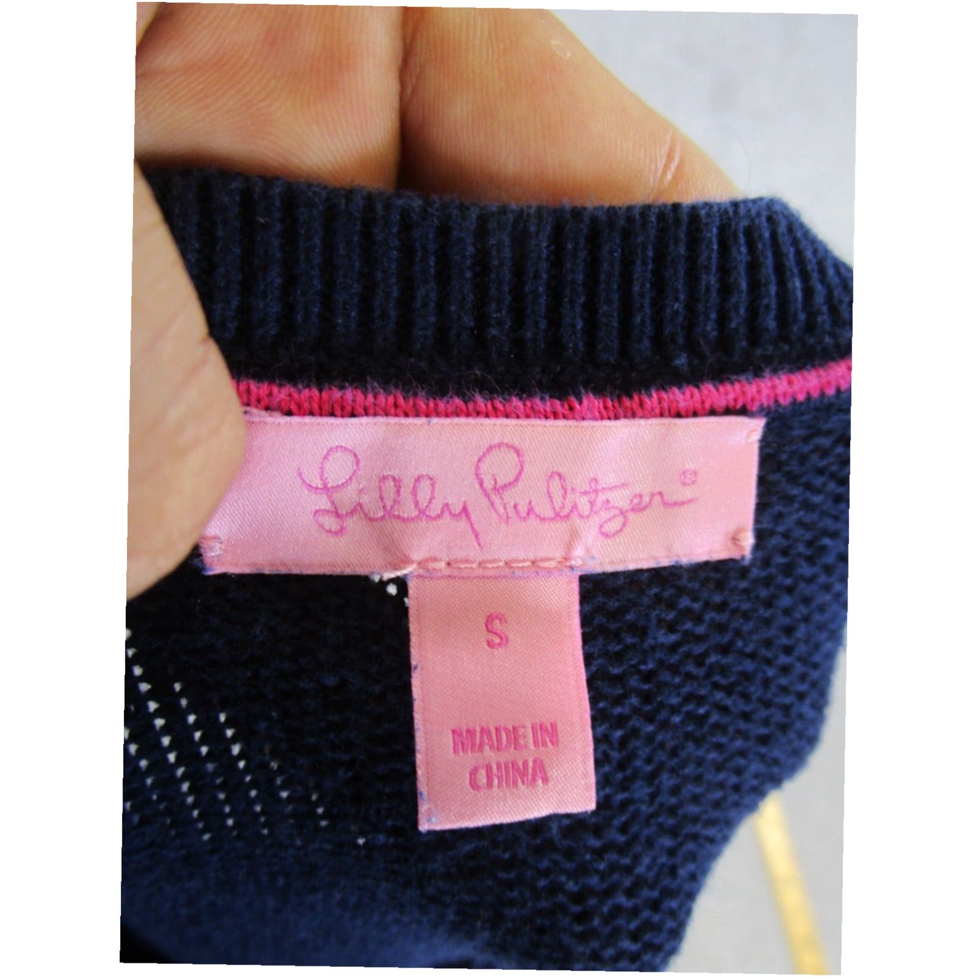 Lilly Pulitzer Lilly Pulitzer Womens Blue Sweater XL Extra Large Knit Henley Size S / US 4 / IT 40 - 6 Thumbnail