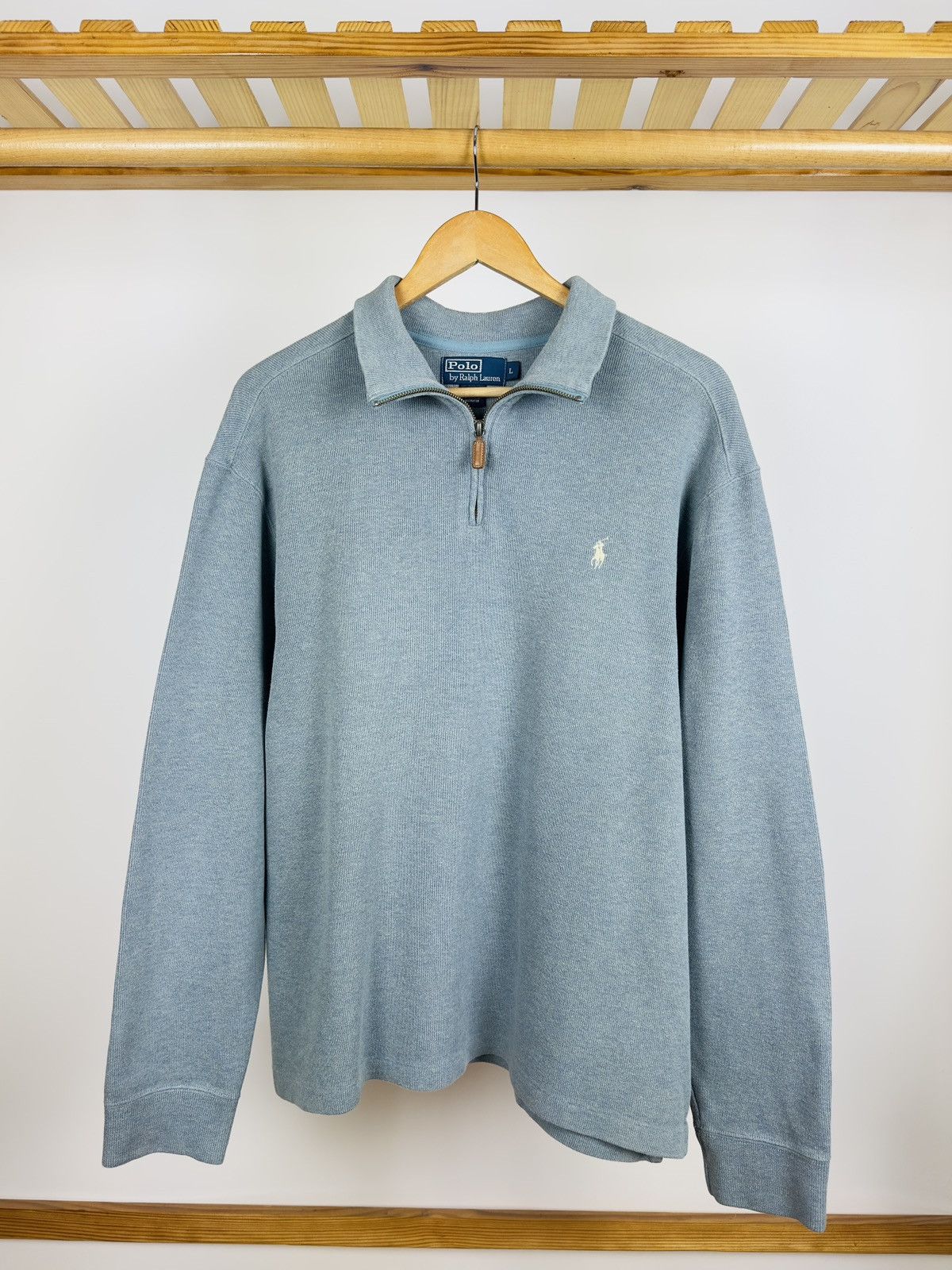 Polo Ralph Lauren Vintage Polo Ralph Lauren 1/4 Zip Sweater Old Money Size US L / EU 52-54 / 3 - 1 Thumbnail