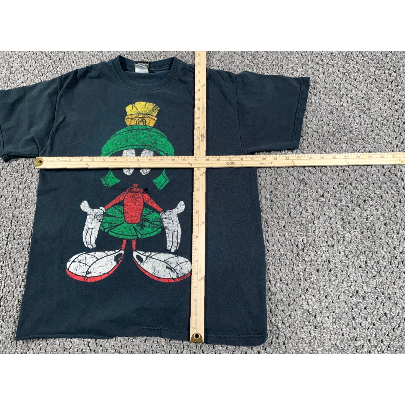 Vintage VINTAGE Looney Tunes Marvin Martian Graphic Tee T-Shirt Adult Medium Black 90s Cartoon Mens Size US M / EU 48-50 / 2 - 7 Thumbnail