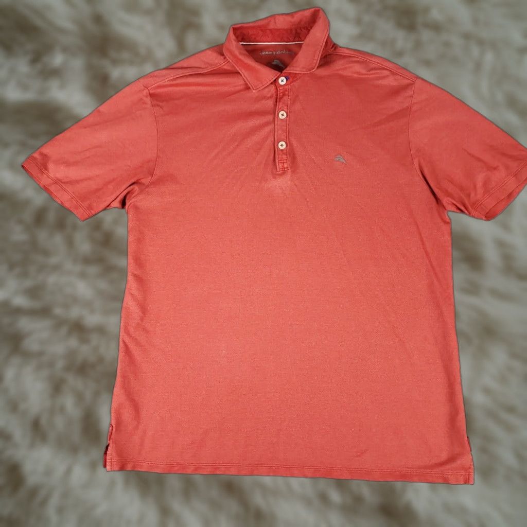 Tommy Bahama Tommy Bahama Polo Shirt Mens Large Red Casual Short Sleeve Woven Activewear Size US L / EU 52-54 / 3 - 1 Thumbnail