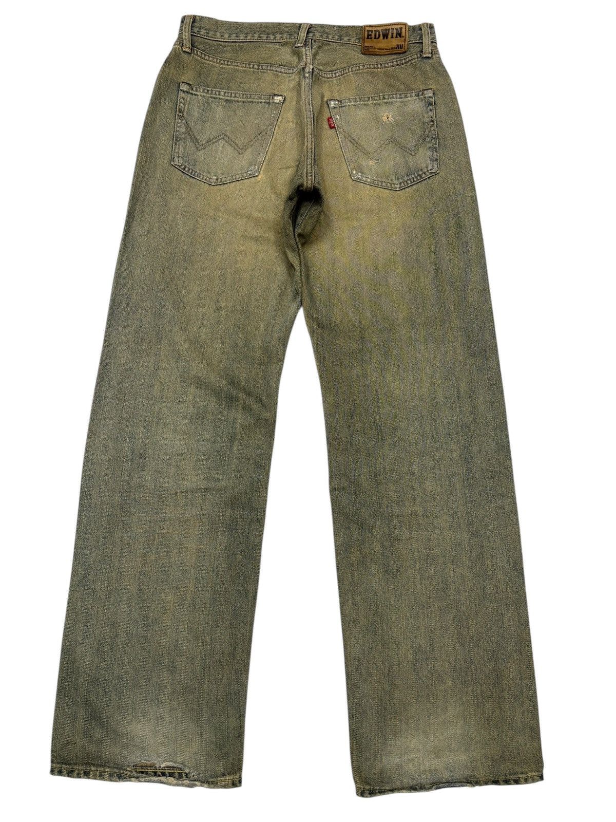 Kapital EDWIN LOOSE 445 Earthy Muddy Wash Baggy Jeans Size US 32 / EU 48 - 8 Thumbnail