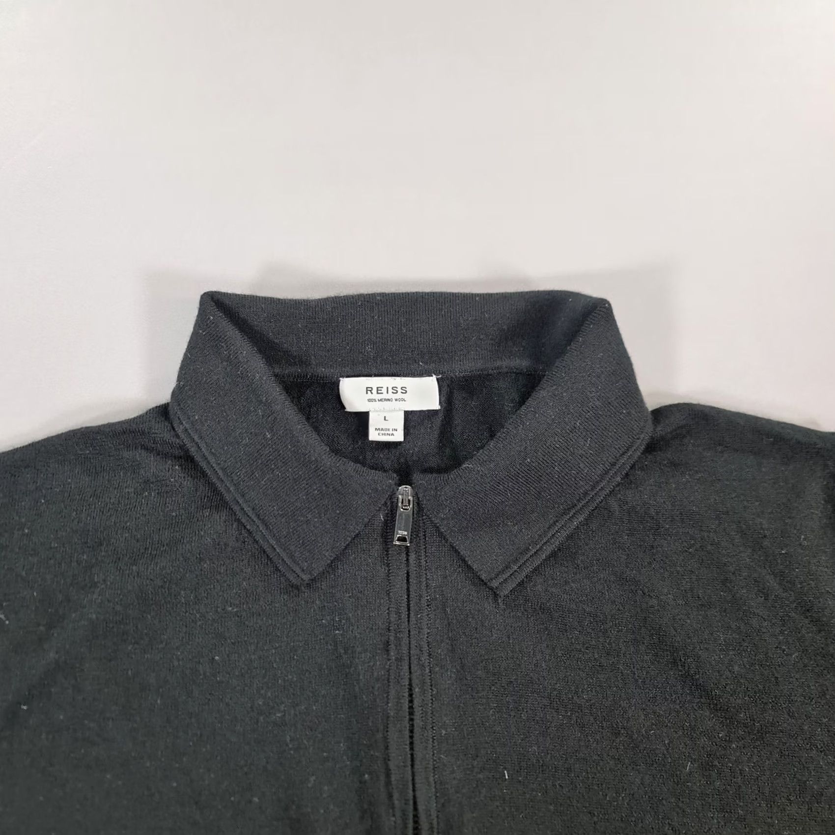 Reiss Reiss Polo Shirt Black L 1/4 Zip Merino Wool Knit Polo Men's Short Sleeve Comfortable Classic Luxury Size US L / EU 52-54 / 3 - 2 Thumbnail
