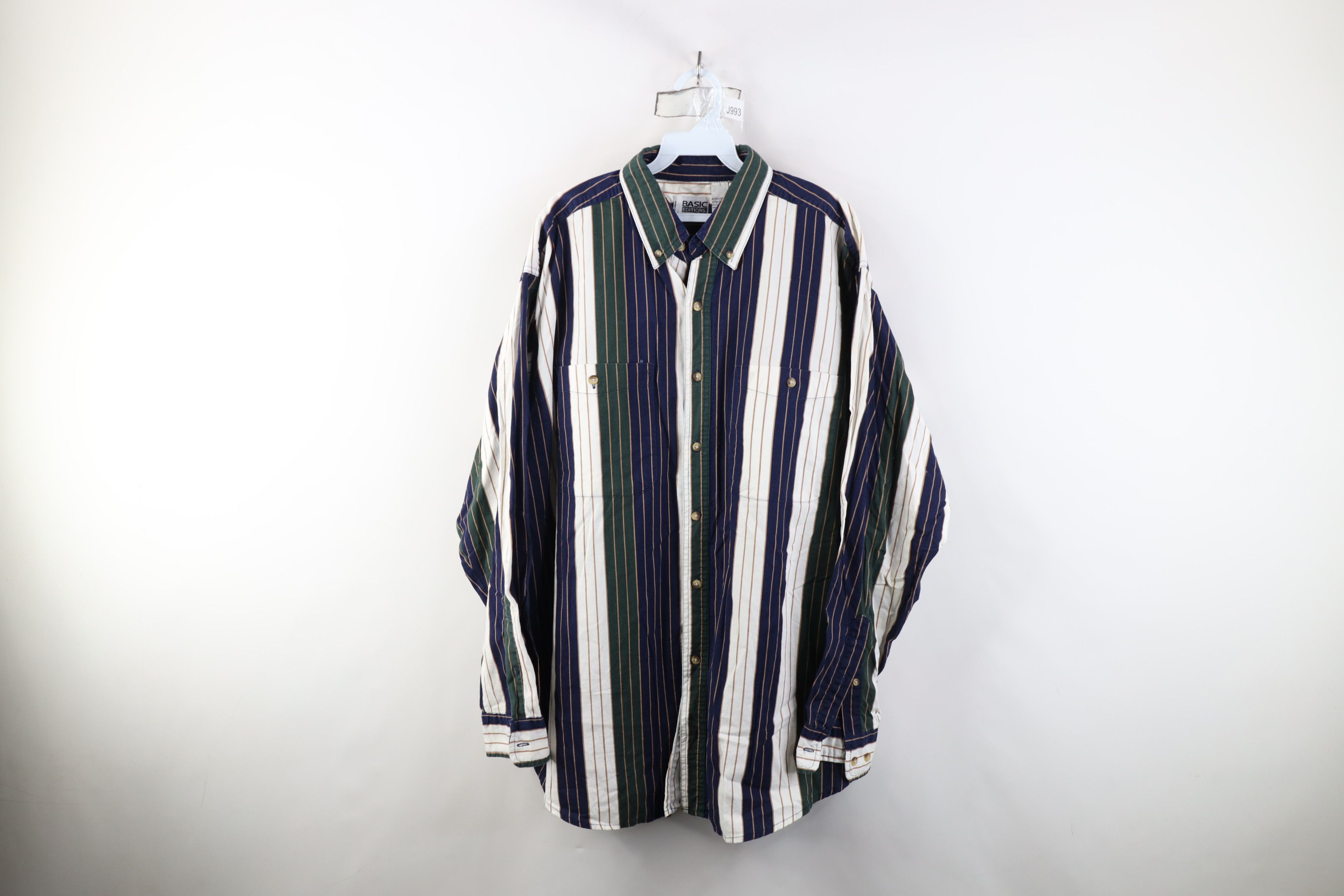 Vintage Vintage 90s Streetwear Block Collared Button Down Shirt Size US XL / EU 56 / 4 - 1 Thumbnail