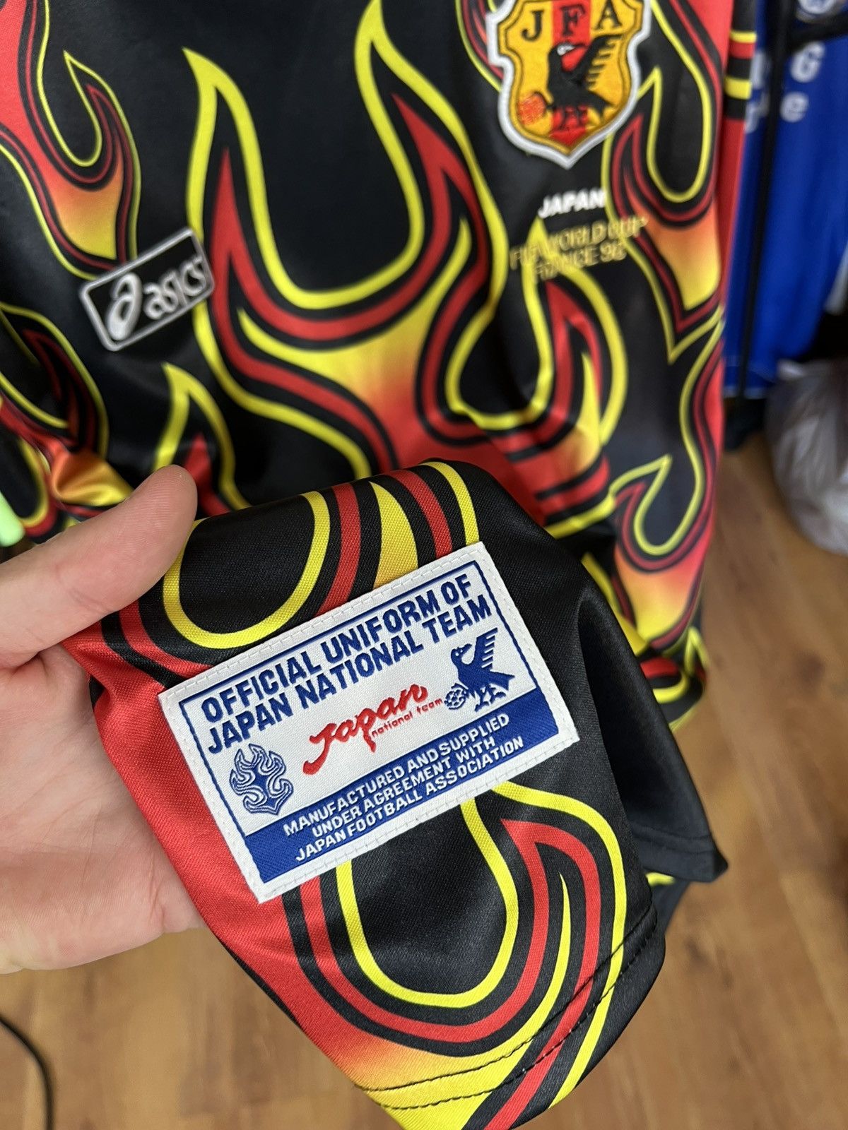 Asics Soccer Jersey Goalkeeper Japan World Cup 1998/99 Size US L / EU 52-54 / 3 - 5 Thumbnail