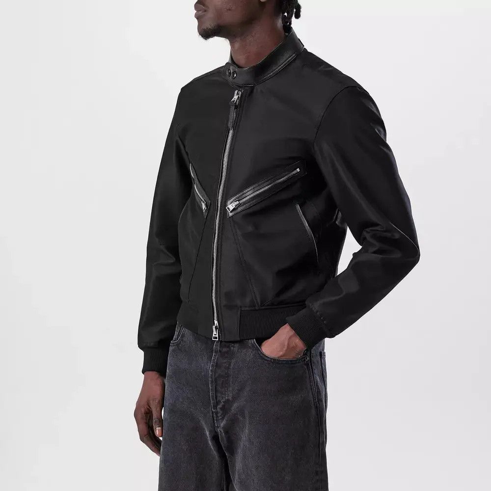 Tom Ford o1loc1c0725 OBS027 Wool Silk Faille Racer Bomber in Black Size US M / EU 48-50 / 2 - 3 Thumbnail