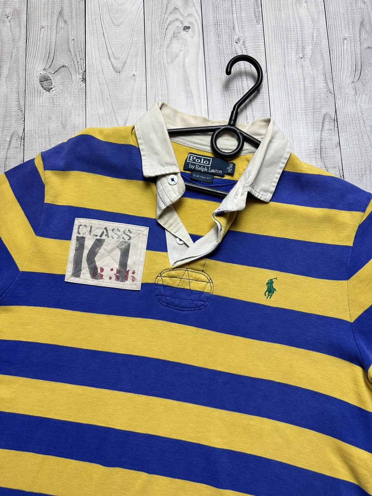 Polo Ralph Lauren × Vintage Vintage polo Ralph Lauren striped yellow size M logo rare Size US M / EU 48-50 / 2 - 3 Thumbnail