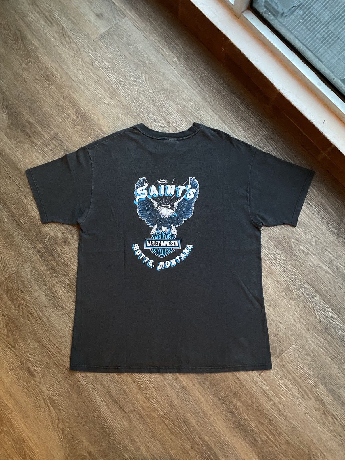 Harley Davidson Vintage 90s Harley Davidson eagle & wolf tshirt Size US XL / EU 56 / 4 - 2 Thumbnail