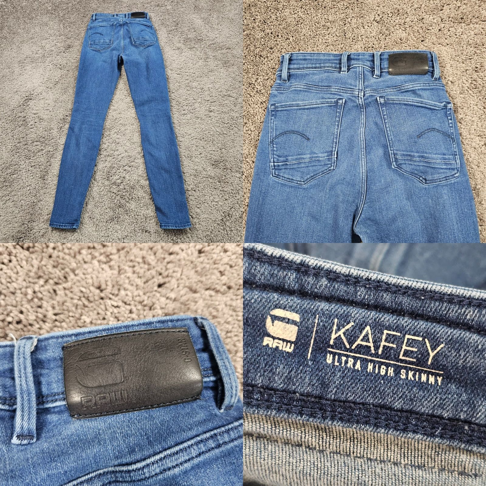 G-Star G-Star Jeans Women 27 Skinny High Rise Denim Medium Wash Stretch 24x30 Blue Womens Size 27" / US 4 / IT 40 - 8 Thumbnail