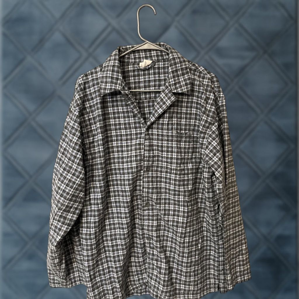 Calvin Klein Calvin Klein Men's Sleepwear Plaid Shirt Blue Black 100% Cotton M Medium Shirt Size US M / EU 48-50 / 2 - 1 Thumbnail